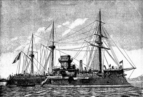 THE FRENCH CENTRAL BATTERY IRONCLAD REDOUTABLE.