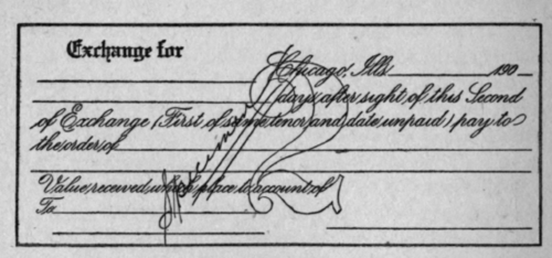 Foreign Bill of Exchange.
