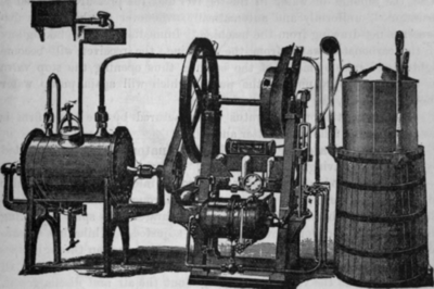 Fig. 133.   Robertson's Automatic Carbonator with Generator and Gasometer
