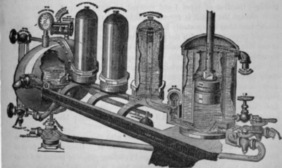Fig. 134.   Sectional View of the Spray Impregnators as shown in Fig. 133