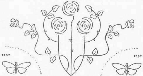 A facsimile of the transfer pattern