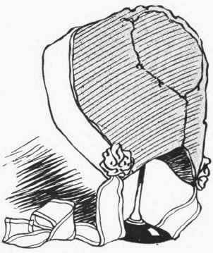 A simple hood made with two pieces of cloth