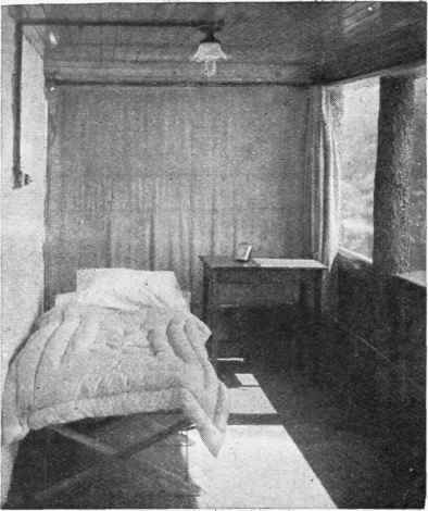 A verandah made into an open air bedroom