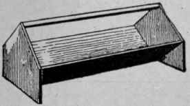 An easily made feeding trough for little chickens