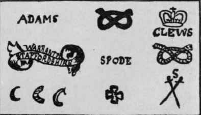 Distinctive marks found with the willow pattern
