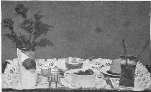 Do not forget a small vase of not too strongly scented flowers, taking care that it is one which cannot be upset easily