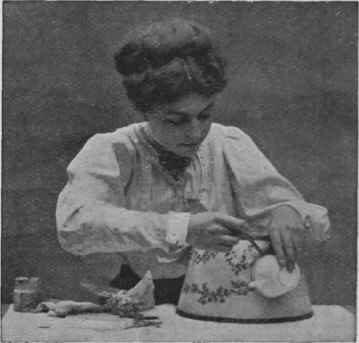 Drawing a circle on the shade