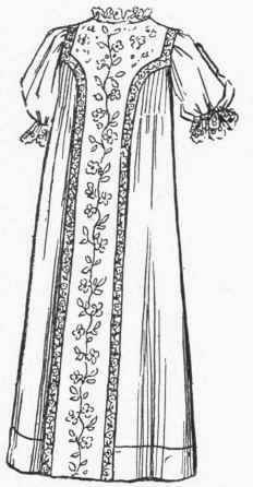 Fig. No 4. Day'gown with embroidered front