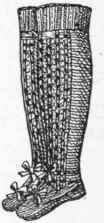 Fig. No. 6.  Bootakins should be of wool in crochet or knitting, and must not fit tightly