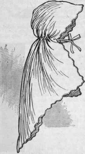 Infant's hood and wrap made with one yard of Saxony flannel