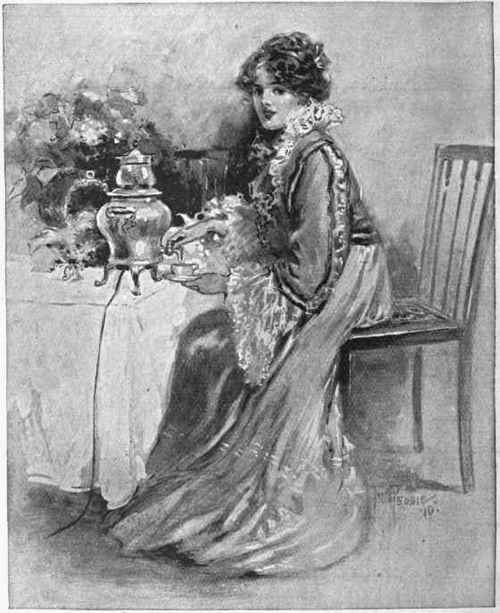 Making coffee on the breakfast table by electricity. The immense convenience and perfect adaptability of electricity as a cooking agent is rapidly bringing it into general use. It is peculiarly well suited to the needs of dwellers in flats