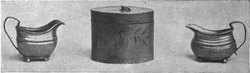 Old English Pewter Cream jug Old English Pewter Tea caddy Old English Pewter Cream jug The simple dignity of form and beauty of colour of genuine old pewter has never been attained by modern craftsmen