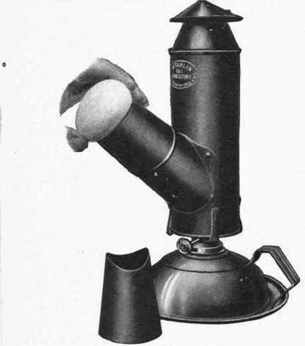 On the seventh day of incubation test the eggs by means of a lamp specially made for the purpose. Eggs which then show embryo chickens should be replaced in the incubator