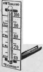 Thermometer for testing the temperature of the b;oodin3 chamber