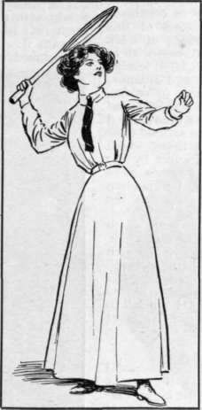 A suitable dress in which to play tennis.