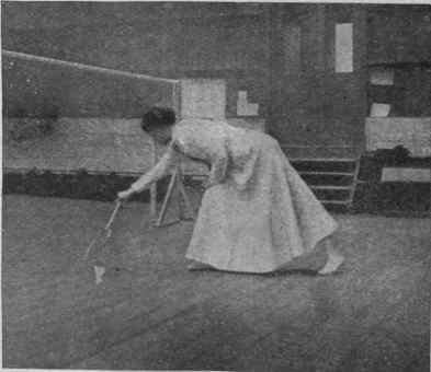 An attempt to return a  drop shot