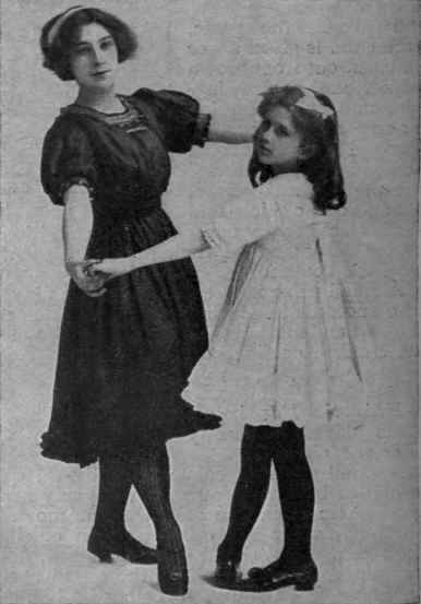 Fig. 2. To make the second step the pupil draws her left foot round outside the pupil's feet