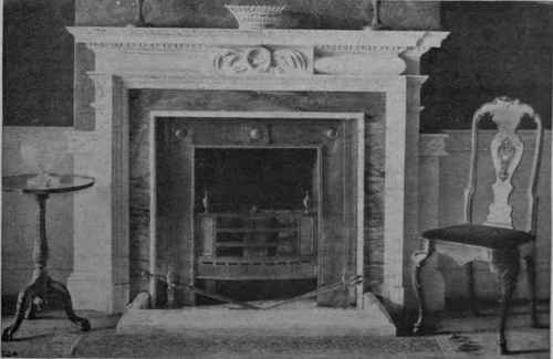 Fig. 3. A chimneypiece in the Georgian style, in pine wood and carton pierre, materials less costly than marble and much in vogue