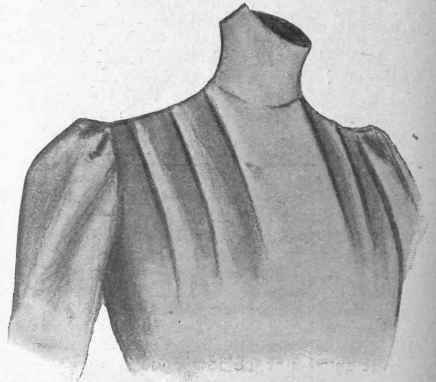 Fig. 4. For narrow, sloping shoulders, the sleeve should be inserted on the very edge of the shoulder joint to give an appearance of breadth