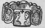 Fig. 6. A curious Byzantine betrothal ring, the bezel bearing portraits of imperial rulers, the other portions adorned with feminine portraits