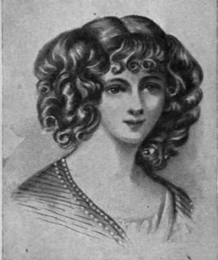 Fig. I. In the reign of Louis XIV. the hair was worn with small curls over the forehead, with large curls either side of the face