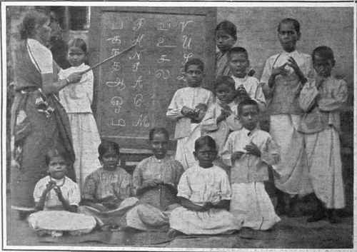 Teaching the deaf and dumb. Palamcottah