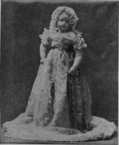 Wax doll dressed to represent the late Empress of Germany as
