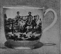 Worcester china cup, transfer printed.
