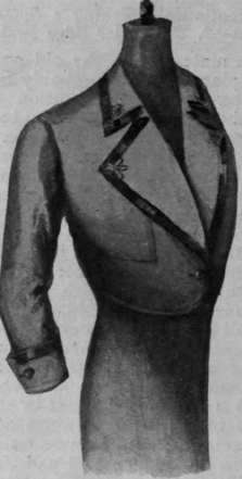 A smart little coatee that may be made from an old coat such as is illustrated on the next page