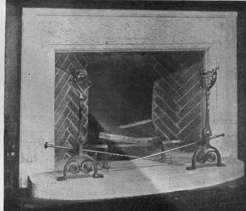 An excellent type of open grate suitable for a hall. Logs should be burned for the sake of warmth and