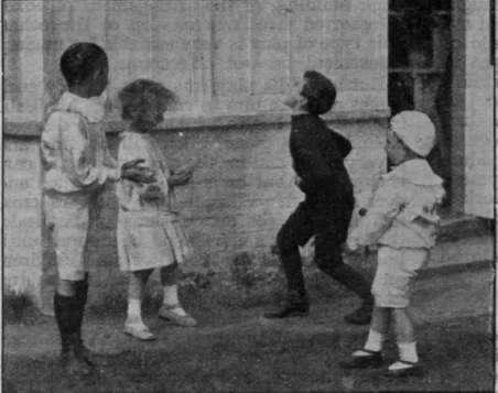 Blowing feathers. This is an invaluable aid in developing the lungs, and is excellent for children with weak chests or a tendency to round shoulders