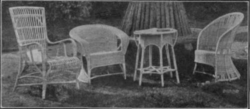 Cane furniture is made in all manner of quaint and picturesque shapes, but it is extremely comfortable and can be used indoors as well as out Dryad Cane Works