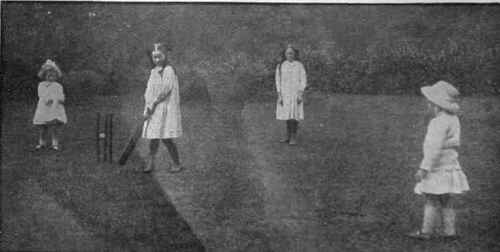 Cricket for girls. Cricket can be modified so as to make a splendid game for girls