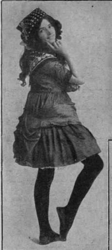 Fig. 5. Rocking step. This shows the position of the next eight bars, to which the dancer turns slowly and raises her arms