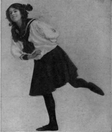 Fig. 5. The fifth step, representing the hitching up of the sailor's trousers