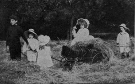 If a donkey cart is not available to transport the necessary impedimenta to the field, a small hand waggon, painted some gay colour, can be utilised hidden quite out of sight