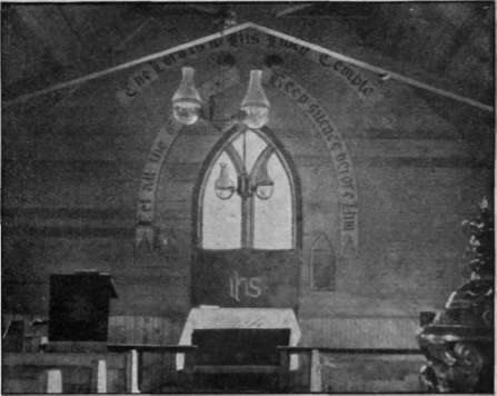 Interior of St. Thomas' church, Naszby, Sask. Western Canada is in great need of the erection of churches to provide for the fast growing population