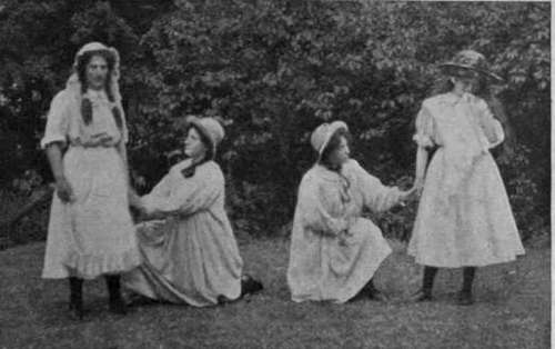 Once I loved a maiden fairis a charming old fashioned country dance, accompanied with singing. Spirit and abandon should mark the performances of country dances rather than elaboration of steps