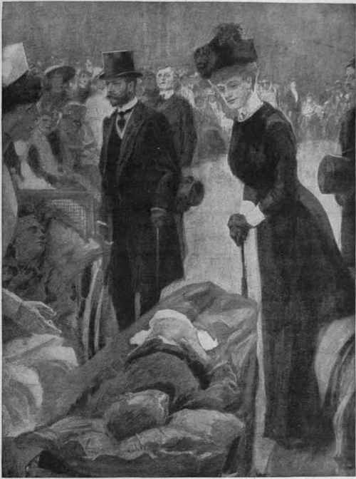 Their Majesties King George and Queen Mary visiting the patients in the London Hospital. Her Majesty has been renowned from earliest girlhood for her whole hearted devotion to and unflagging zeal in the sacred cause of charity. Wherever possible, she gives her invaluable personal service and patronage