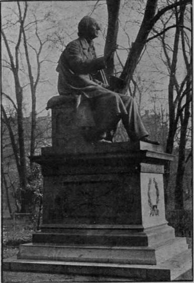 beautiful fairy tales are known to children all over the world. The statue represents him in a story telling attitude