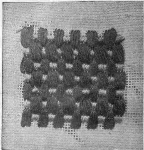 A design for canvas carried out in three shades of golden brown