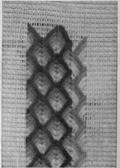 A shaded herringbone design; six shades are here employed