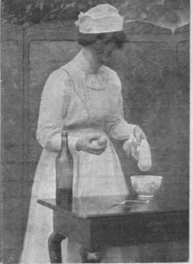 Egg whey is easily digested. Pass the curdled milk through muslin, and then add a beaten up egg with a little brandy