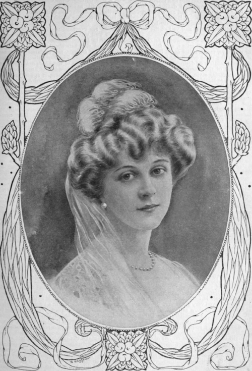 Fig. 1. A graceful Court coiffure in Pompadour style. Care has been taken to make the front dressing as soft and becoming as possible.