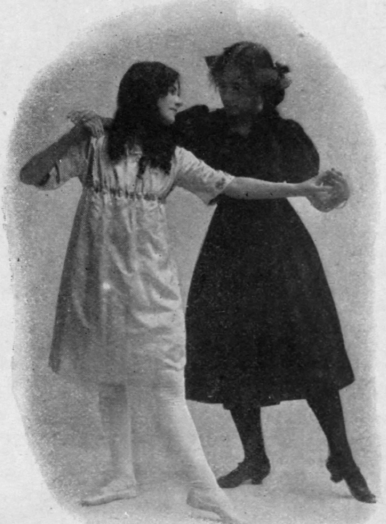 Fig. 2. Step 2. The side step. The gentleman stands behind each foot sharply in turn