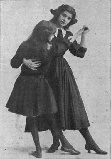 Fig. 3. The Dotted One step. Three steps to centre of room. Lady moves forward all the time ; hands raised