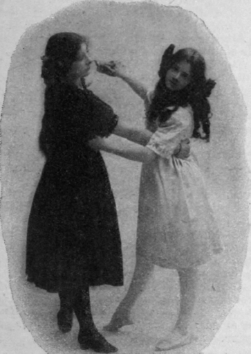 Fig. 6. Step 6. Turning step. As the dancers turn they perform a glissade, the gentleman moving backwards and the