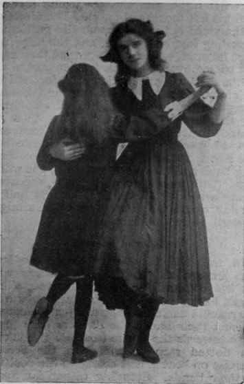 Fig. I. The One step. Starting position and first step : lady back