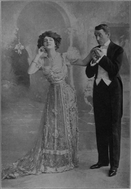 Miss Lily Elsie and Mr. Joseph Coyne, who danced the world famous waltz of The Merry Widow. Mr. Coyne, in addition to being a versatile actor, is one of the most renowned dancers of the day, and in this article he gives unique hints to those who desire to excel in the art