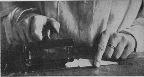 Stamping out the pattern with the punching machine